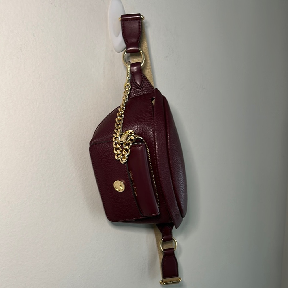 Michael Kors Red and Gold Crossbody Bag with Chic Appeal